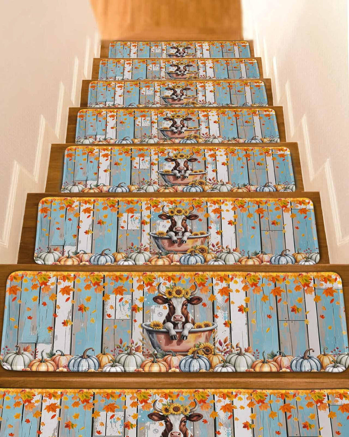 15 Pack Non Slip Carpet Stair Treads with Adhesive, 8x30 inch J98705