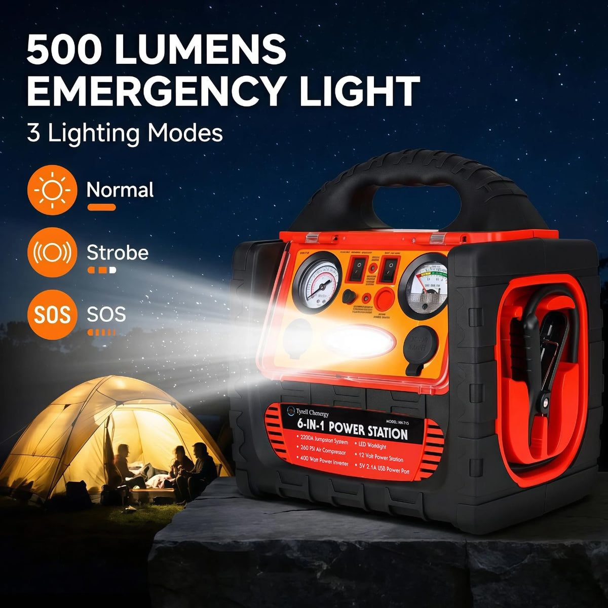 2200 Amp Car Jump Starter with Air Compressor M314