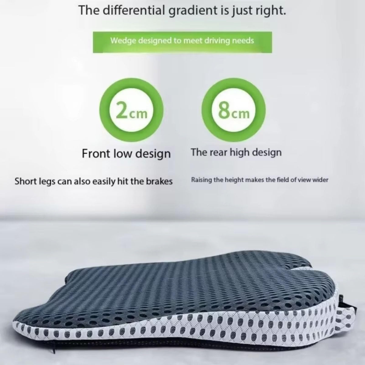 Black Memory Foam Car Seat Booster Cushion P5819