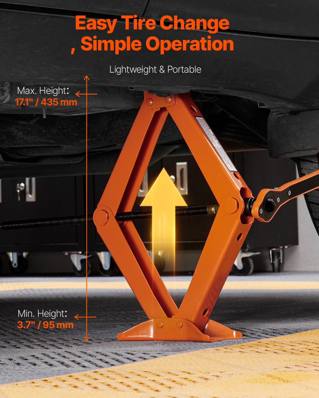 2.5 Ton Scissor Car Jack with Lifting Range A827