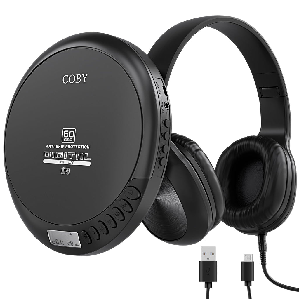 Portable CD Player with Headphones, FM Radio, Black G830