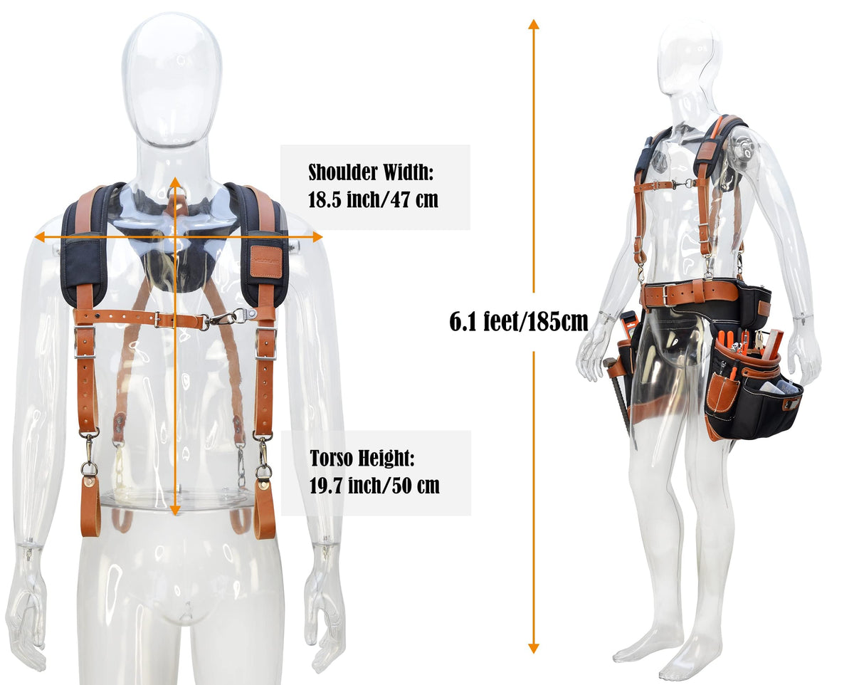 Leather Tool Belt Suspenders E330