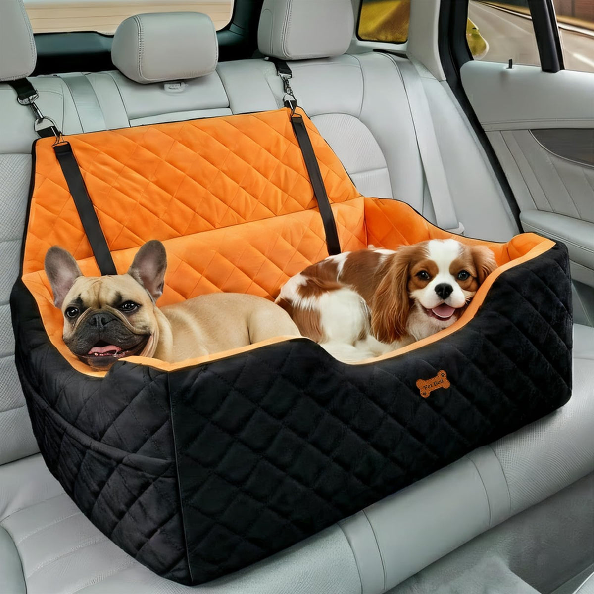 Dog Car Seat up to 55 lbs Black D8686