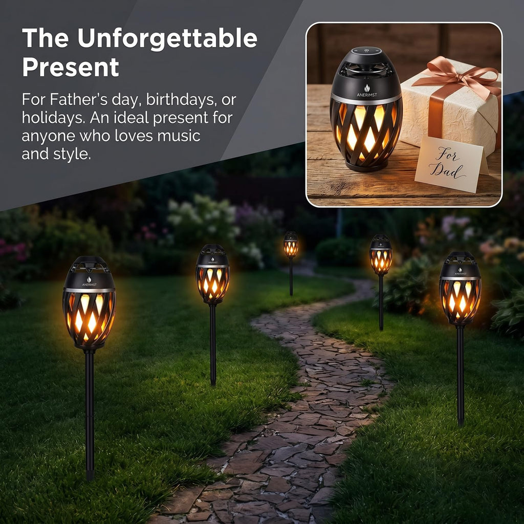 Black 2 Pack Waterproof Bluetooth Speaker with LED Torch Light X46280