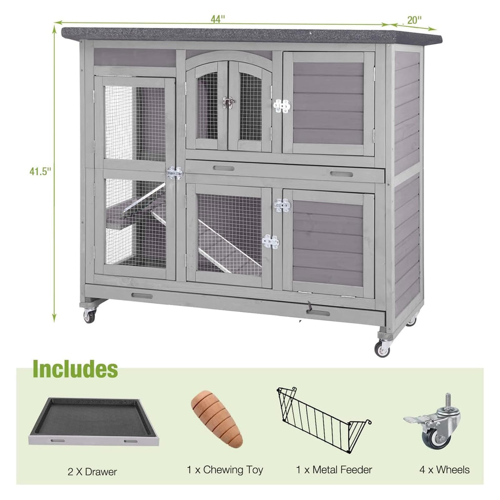Rabbit Hutch with Plastic Tray U585