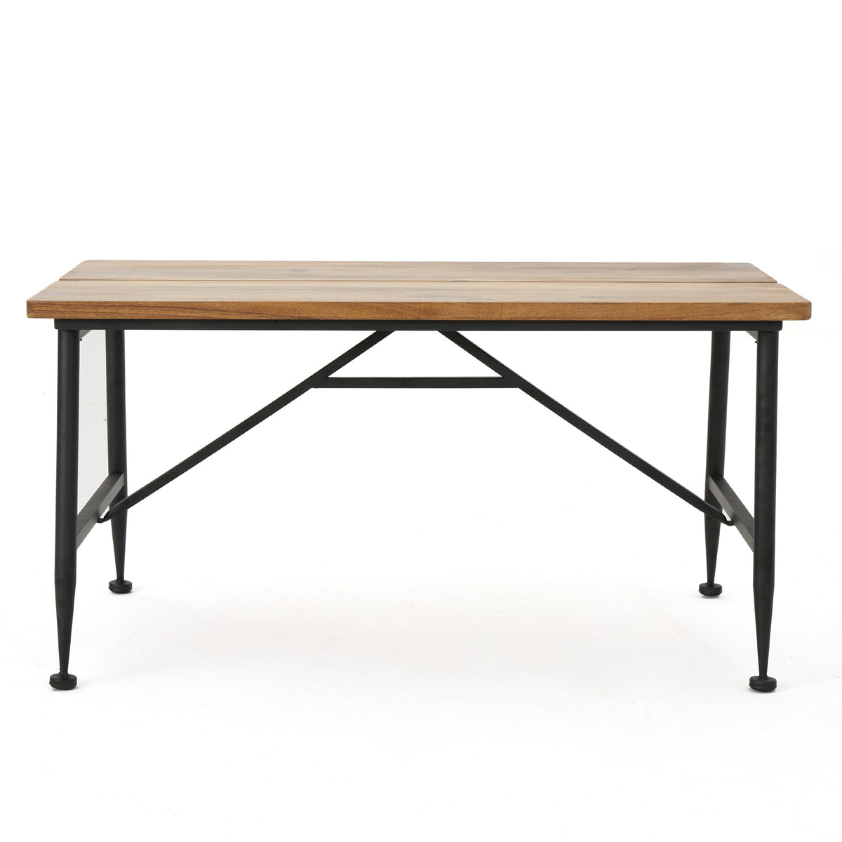 Acacia Wood Coffee Table with Iron Accents N735122