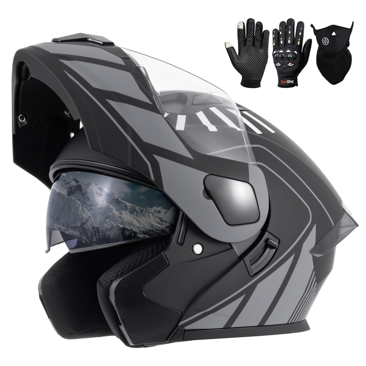 Modular Motorcycle Helmet DOT Approved Flip up Y335304