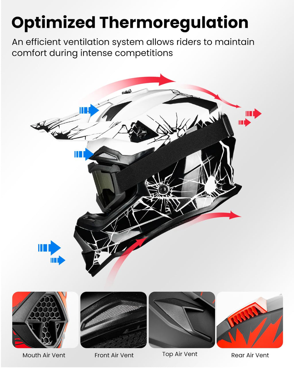 DOT Approved Full Face Motocross Helmet O990365