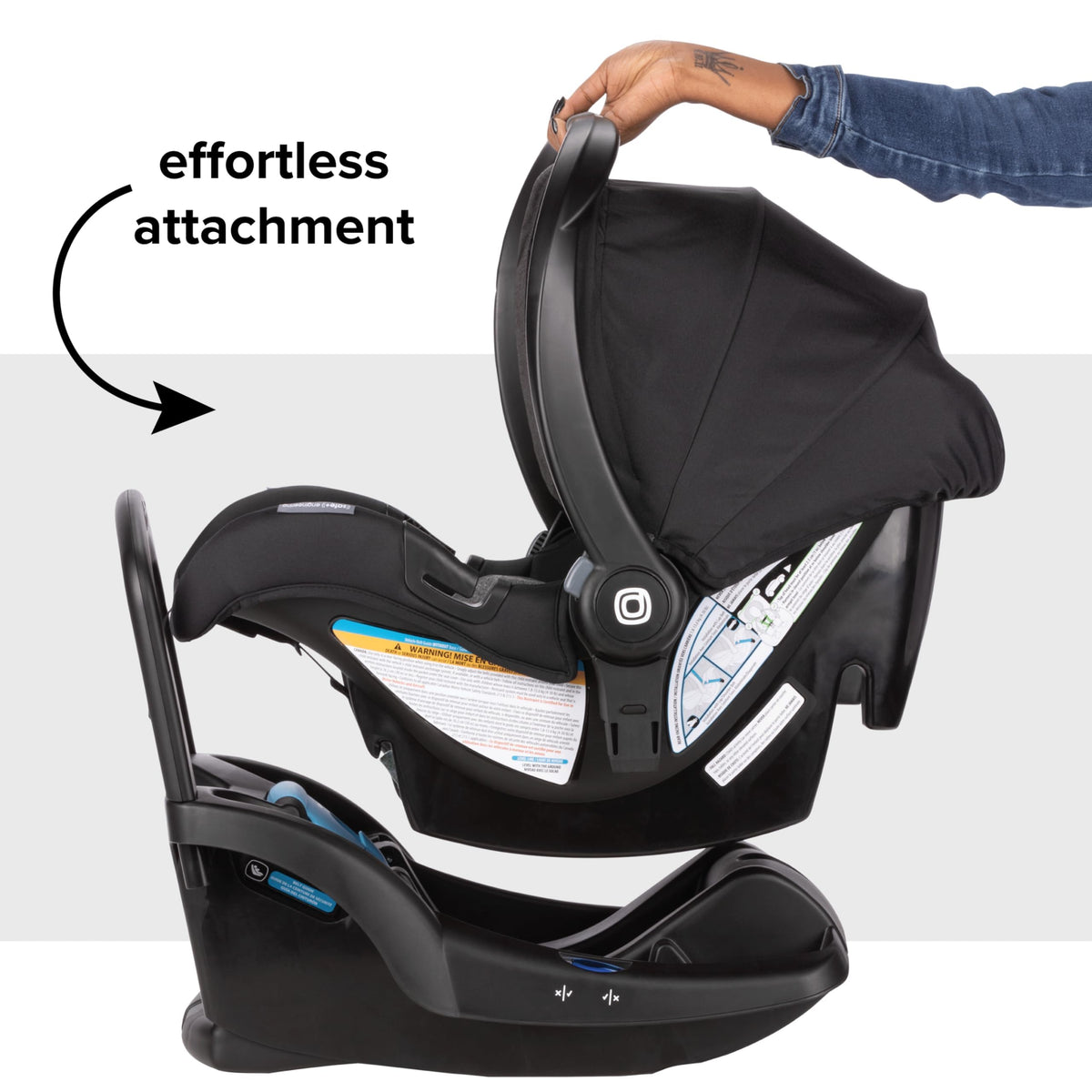 Infant Car Seat and Base, Rear-Facing 4-30lbs, Black A880