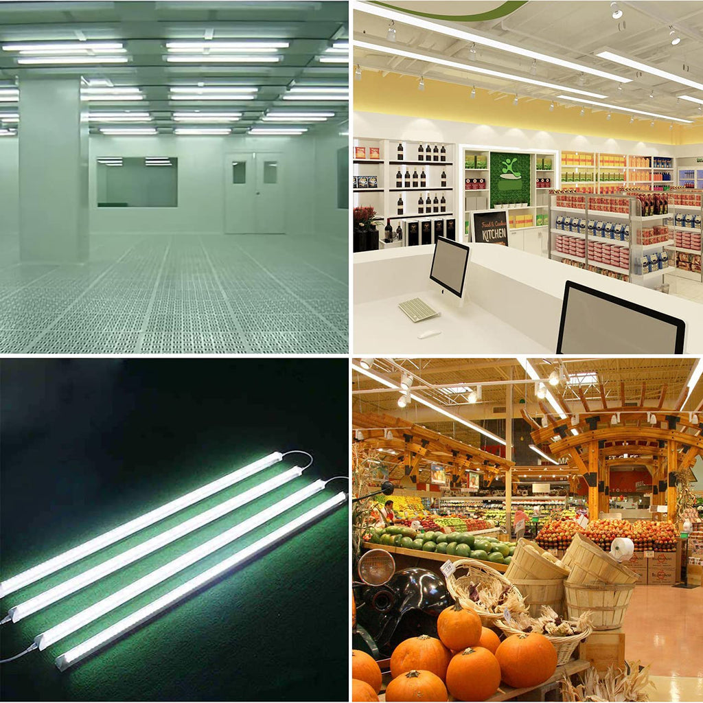 48 Pack 2FT 10W 6000K Linkable LED Shop Light with On/Off Switch V384