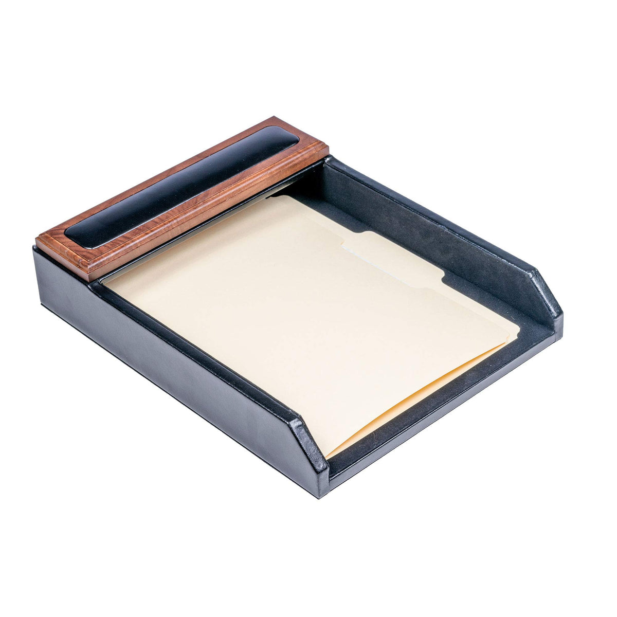 Wood & Leather Desk Set 8 Piece Q438