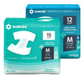 Adult Diapers M 15 Count & Overnight Adult Diapers M 12 Count X596