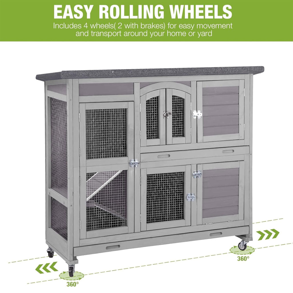 Rabbit Hutch with Plastic Tray U585