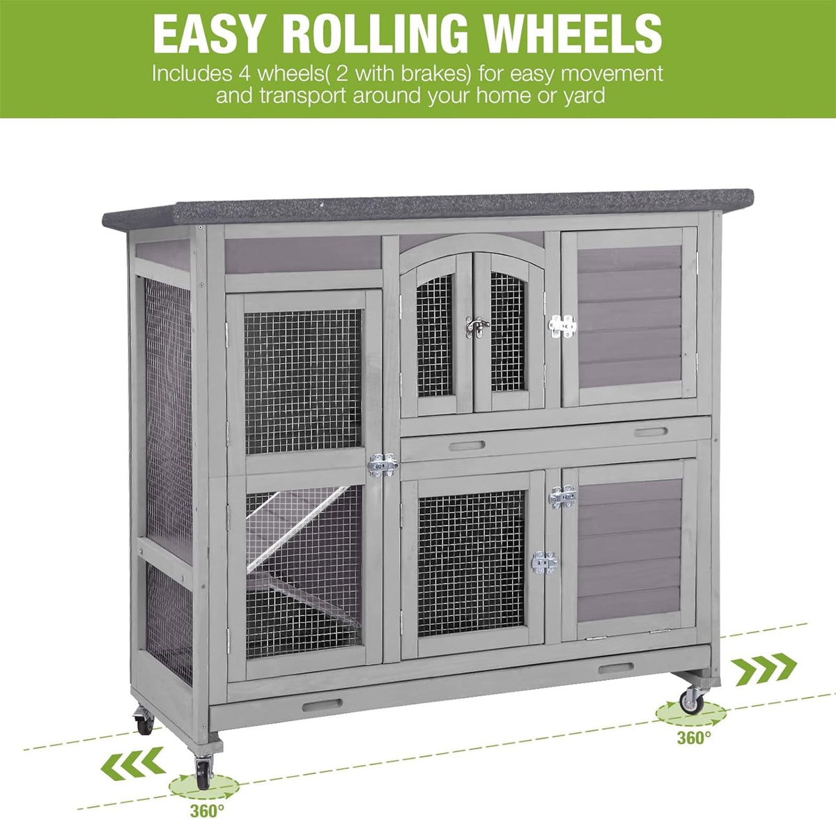 Rabbit Hutch with Plastic Tray U585