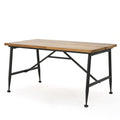 Acacia Wood Coffee Table with Iron Accents N735122