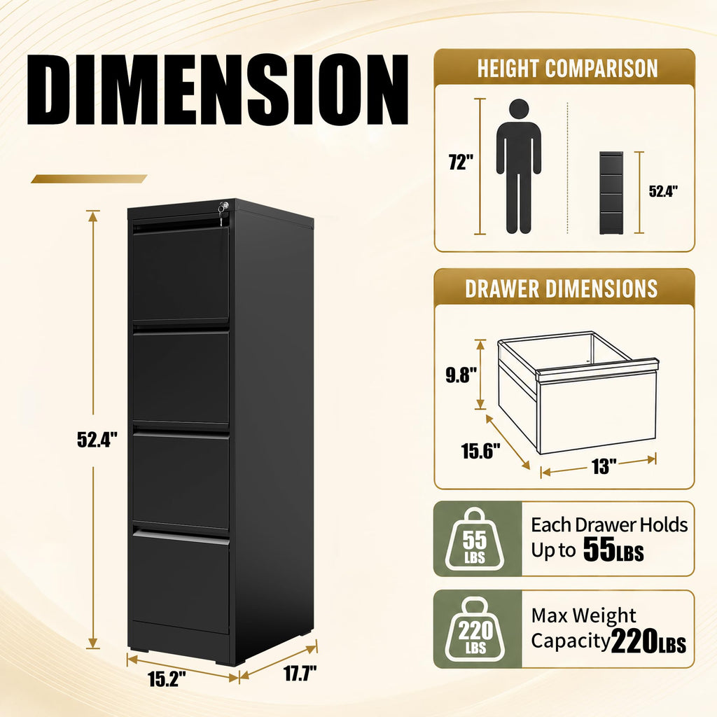 4 Drawer File Cabinet I67870