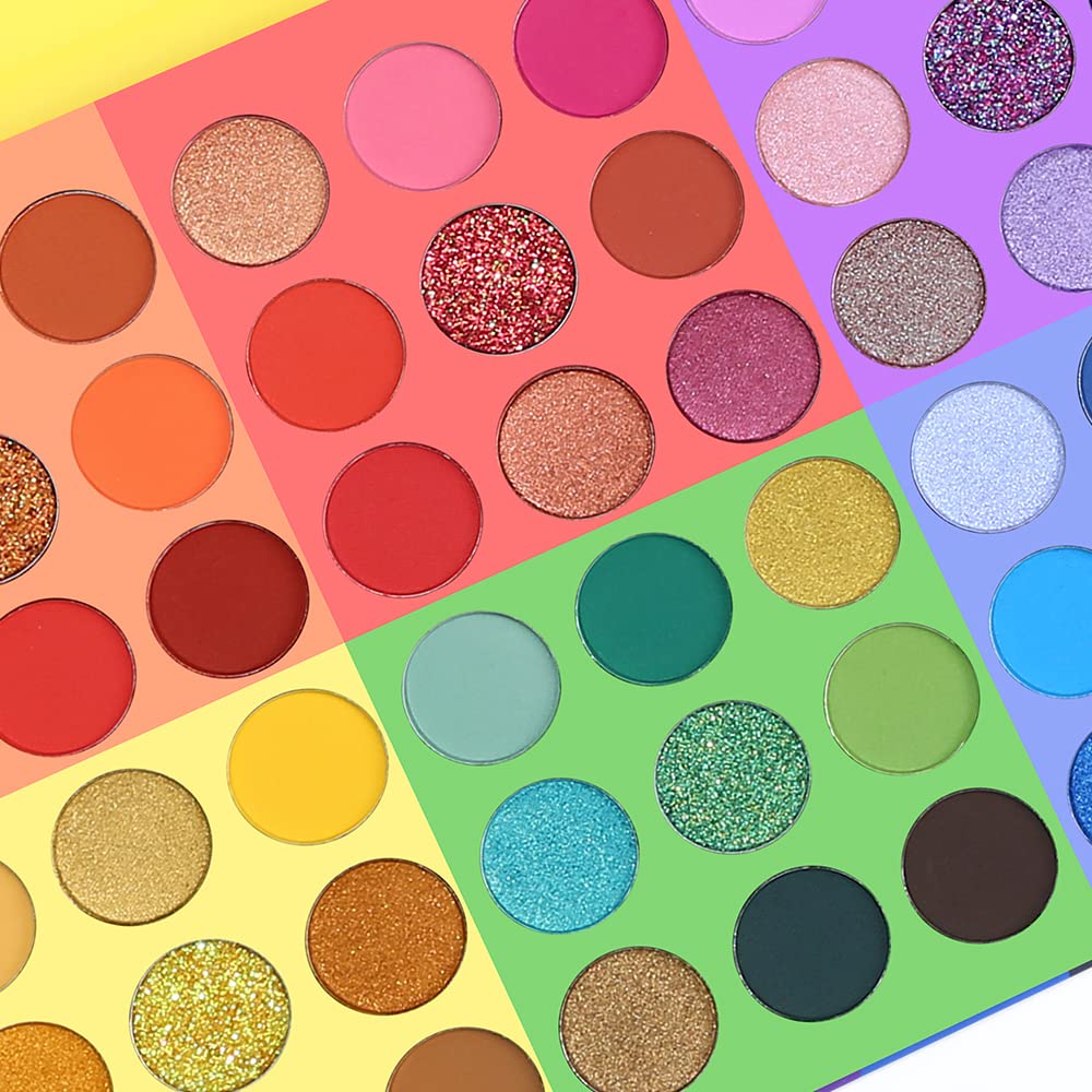 54 Colors Matte Shimmer Glitter Eyeshadow Palette W8858