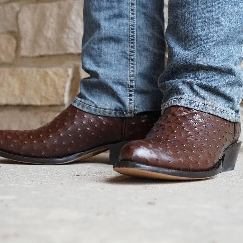 Ostrich Print Western Cowboy Boots Q97129
