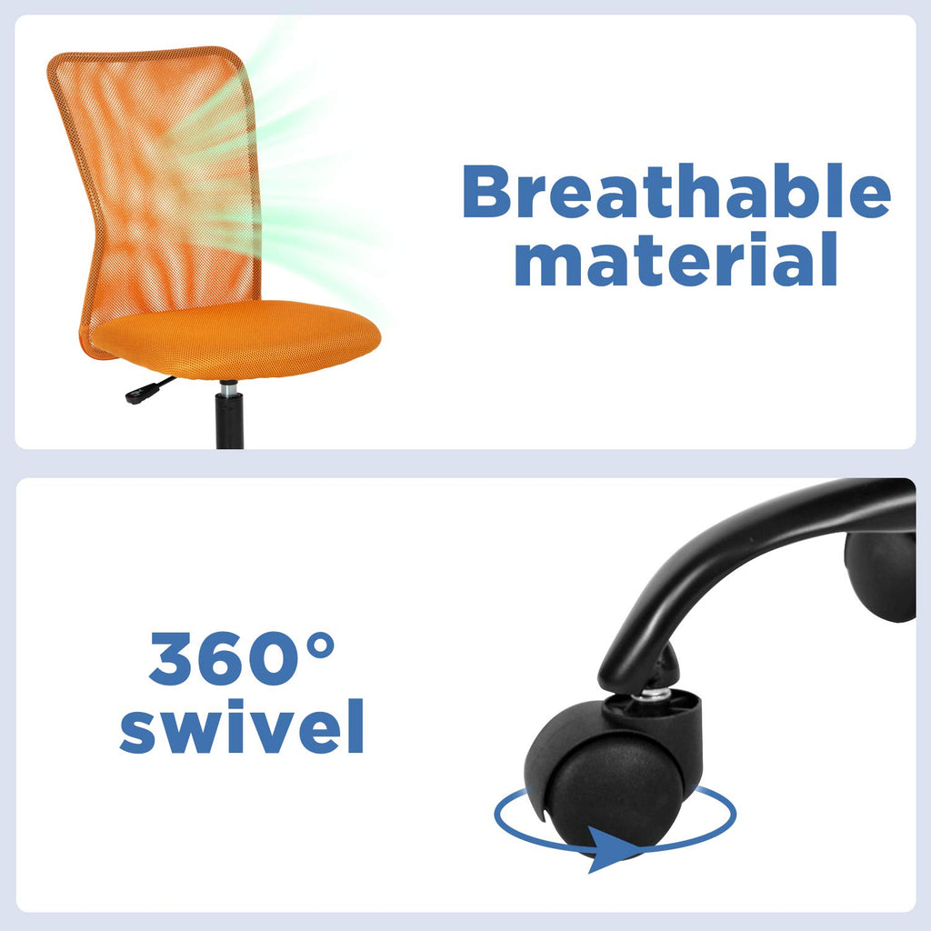 Orange Mesh Ergonomic Office Chair Z98804