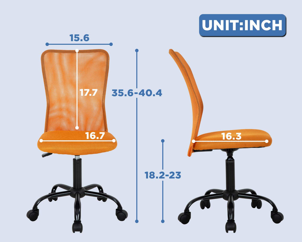 Orange Mesh Ergonomic Office Chair Z98804