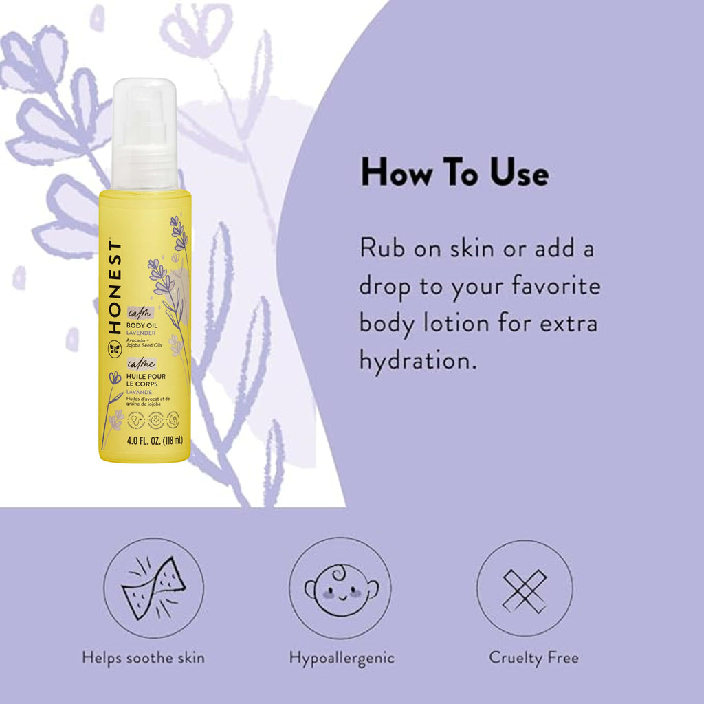Hypoallergenic Lavender Infused Body Oil 4.0 fl oz C8941