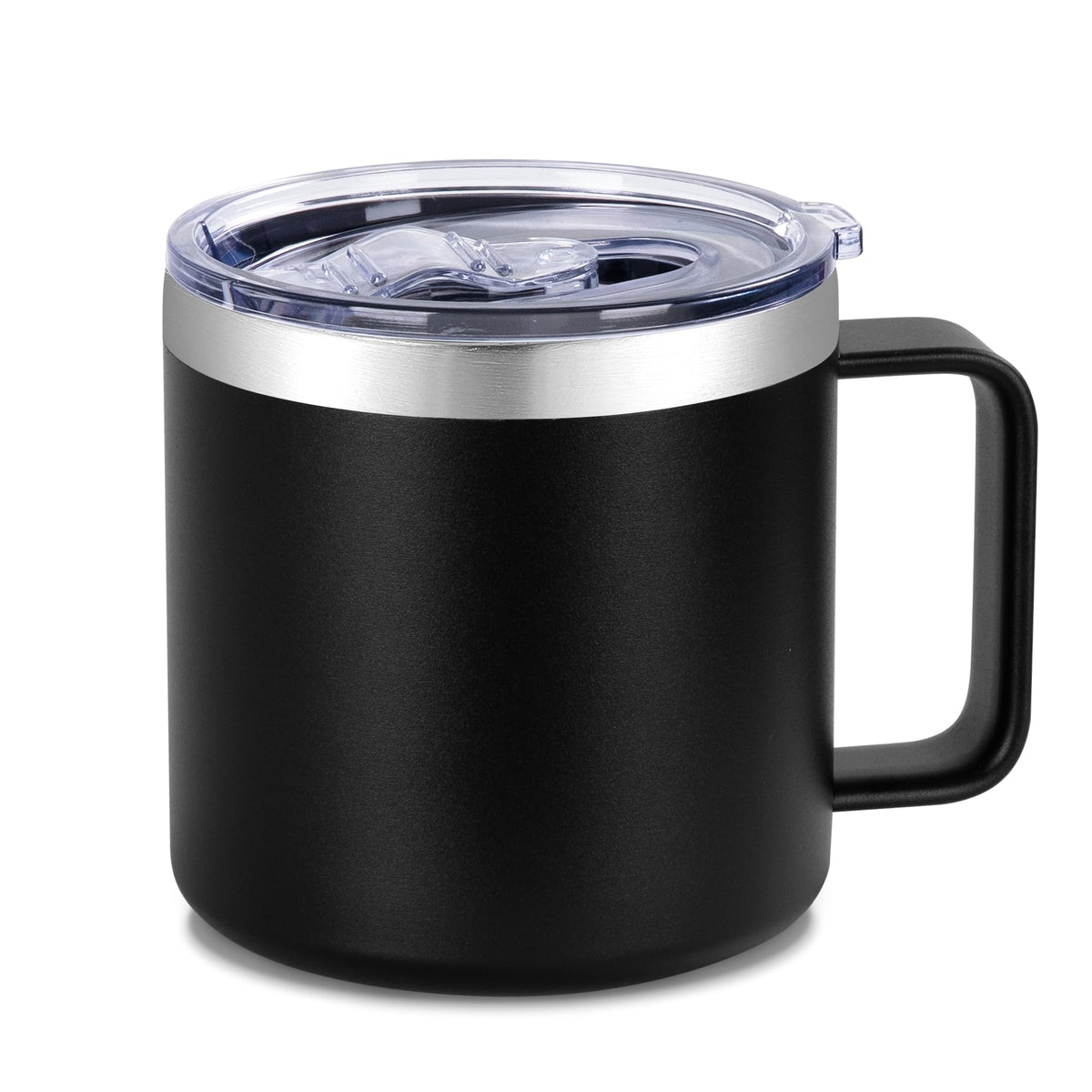 14 oz Insulated Stainless Steel Travel Coffee Mug with Handle and Lid S5367