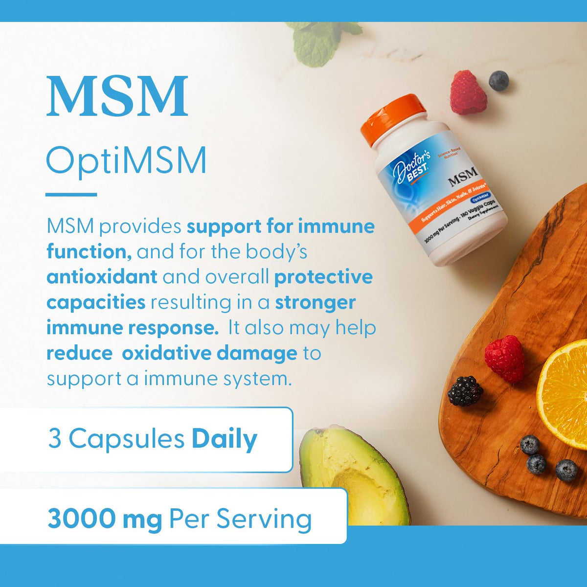 MSM Supplement Capsules 180 Caps T331