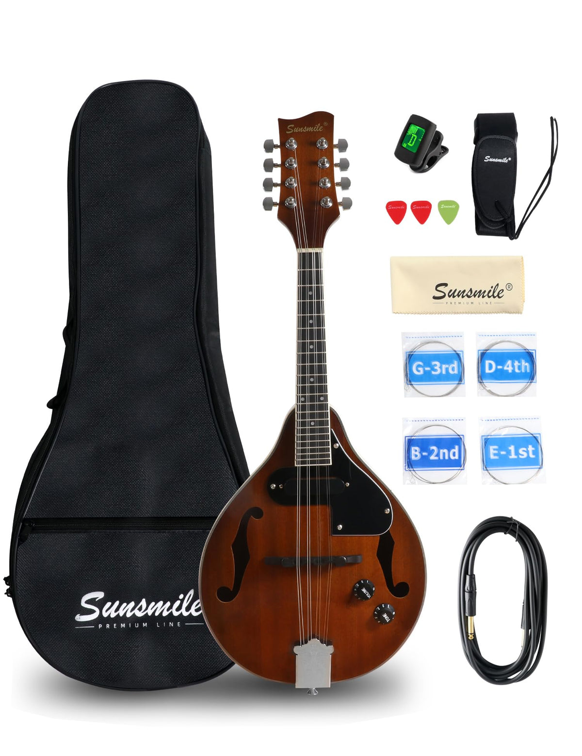 8 String Acoustic-Electric Mandolin Instrument with Pickup P631