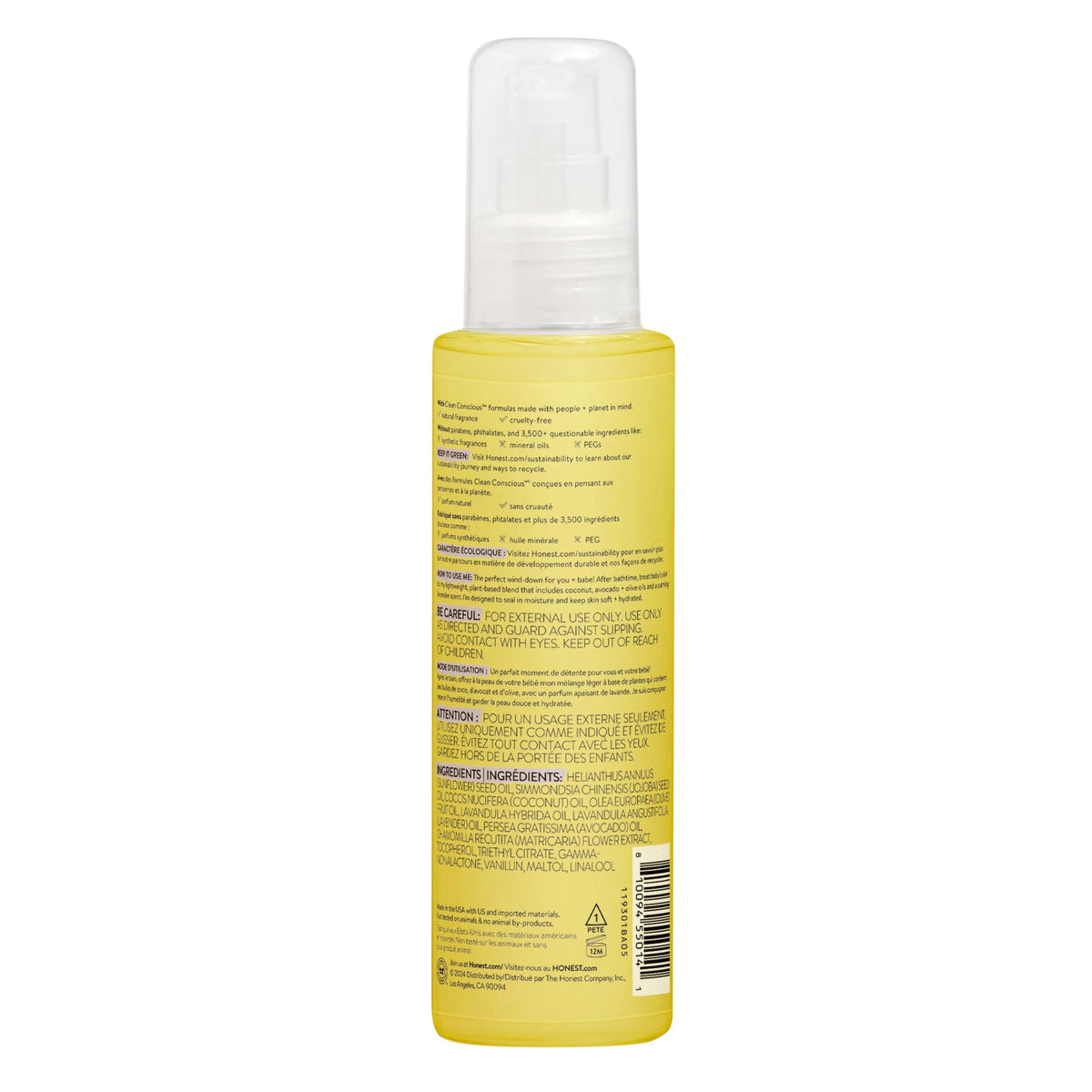 Hypoallergenic Lavender Infused Body Oil 4.0 fl oz C8941