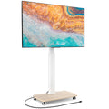 White Rolling TV Stand for 32-75 Inch TVs C3362