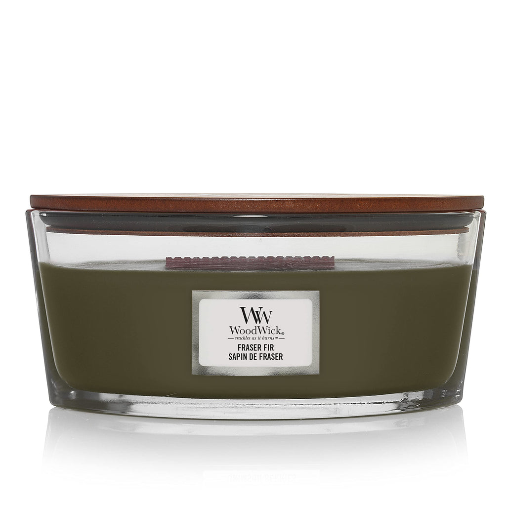 Scented Candle, 16oz Soy Blend Wax Wood Wick U246662