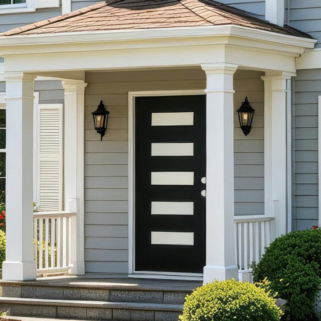 36" x 80" Left Hand Inswing Exterior Door with White Frame W779