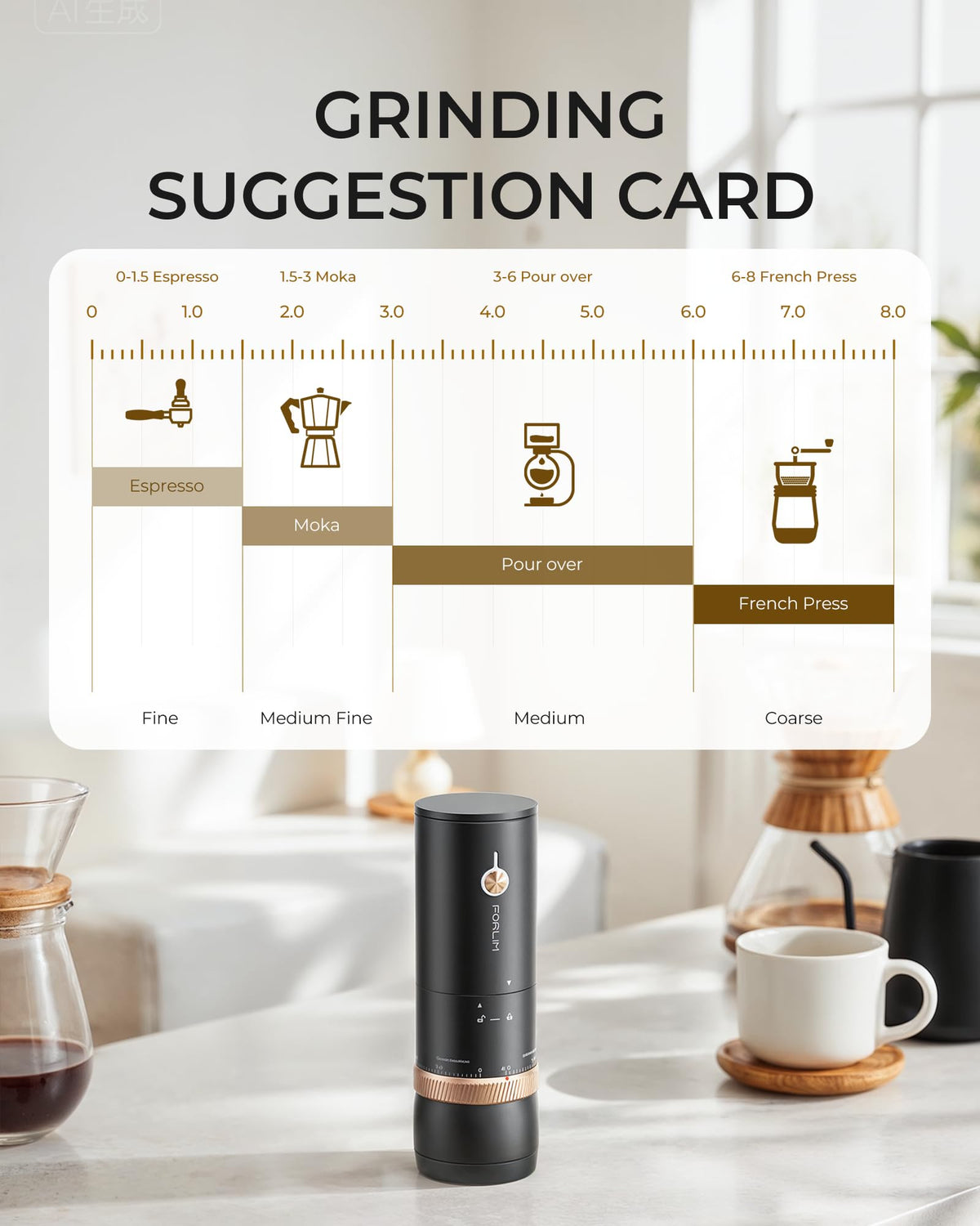 Portable Burr Coffee Grinder T17844