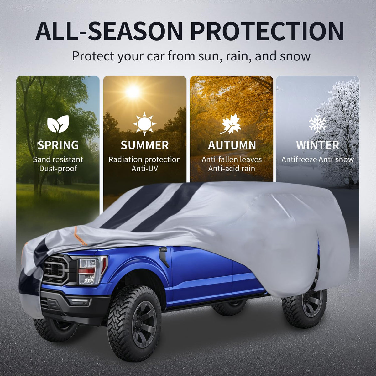 Waterproof Truck Cover with Zipper N57931
