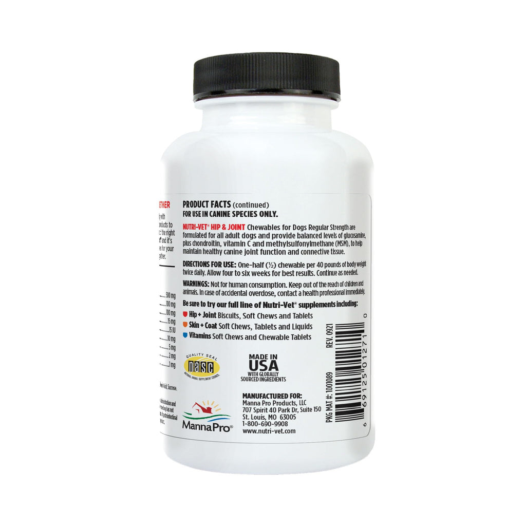 Dog Supplement, 500mg Glucosamine, 75 Count I16755