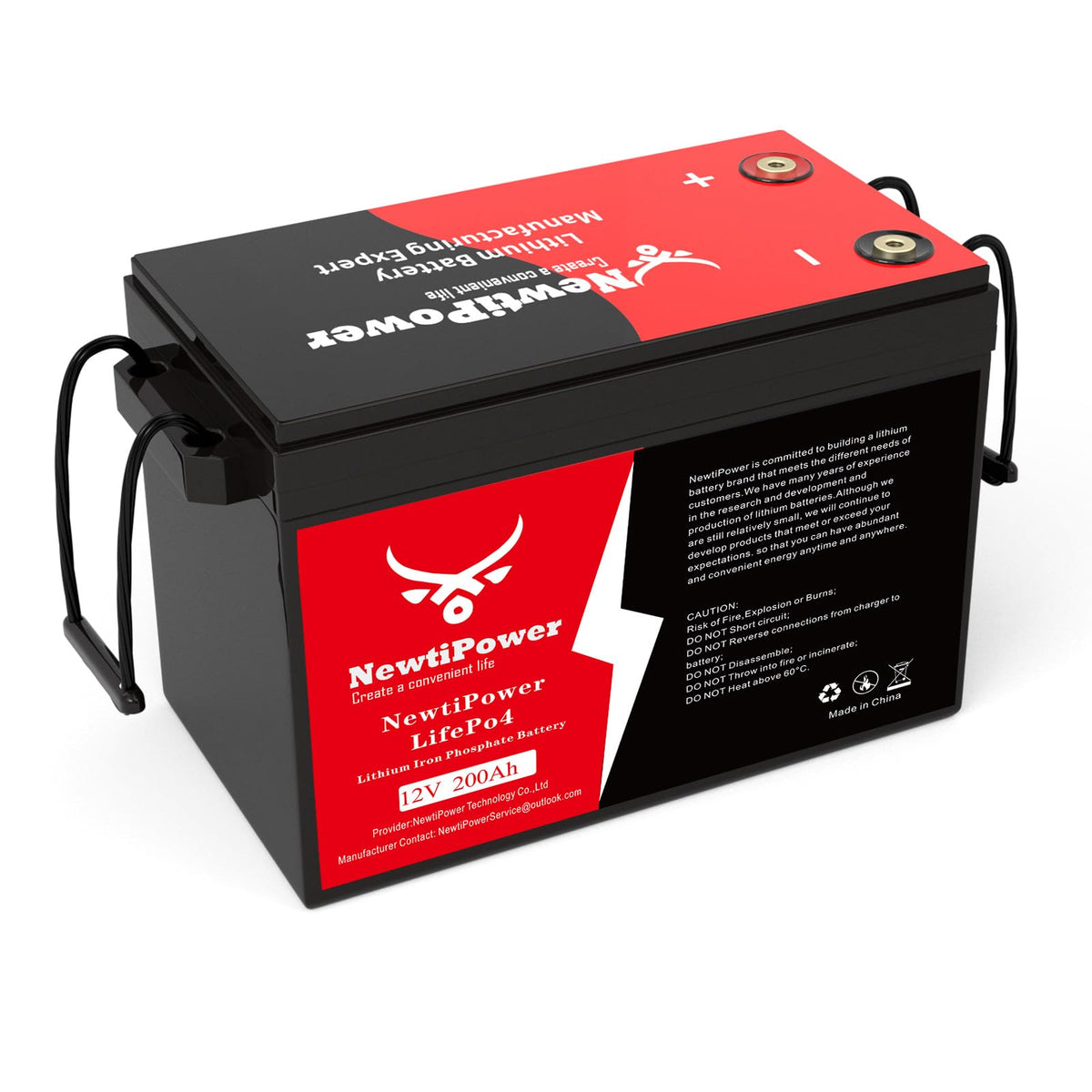 12V 200Ah LiFePO4 Lithium Battery L9082