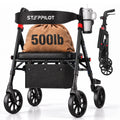 Bariatric Rollator Walker with Seat 500 lb Capacity X667465