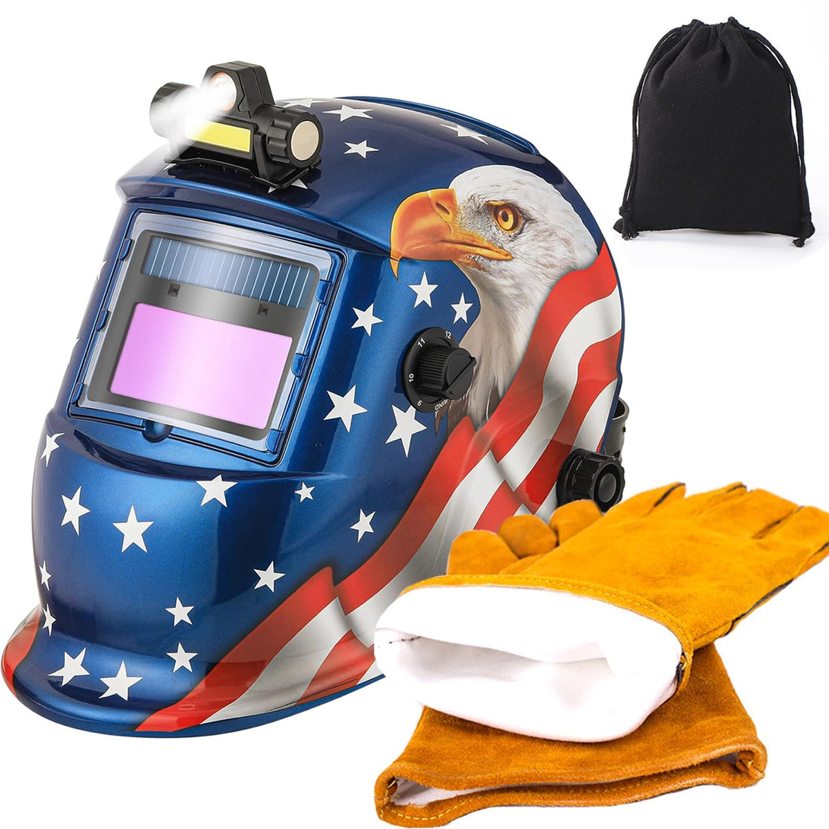 Auto Darkening Welding Helmet with LED Light W313