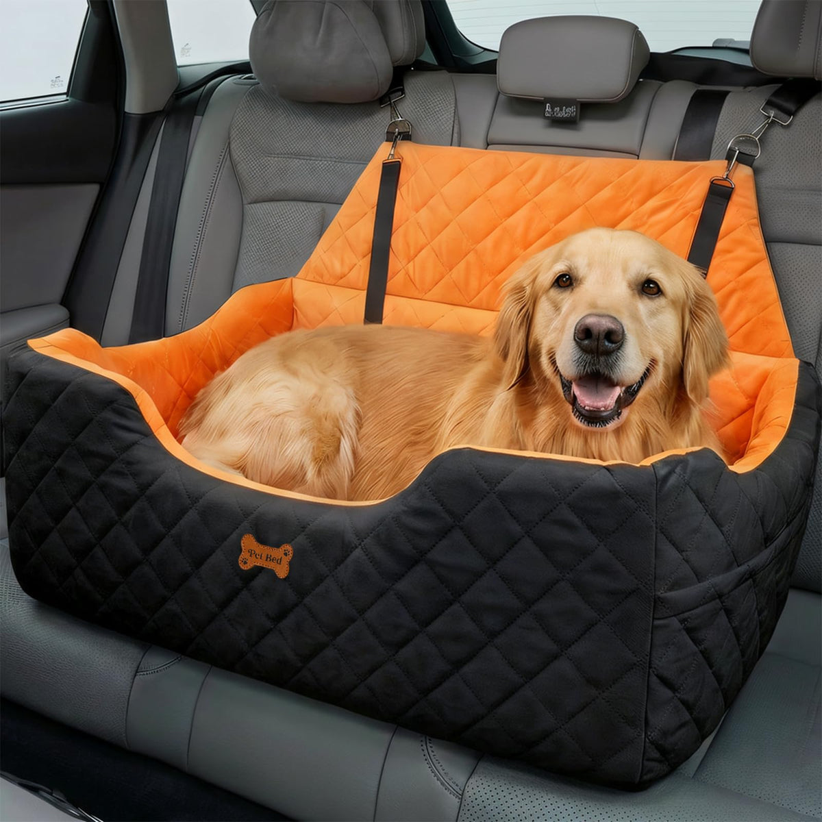 Dog Car Seat up to 55 lbs Black D8686