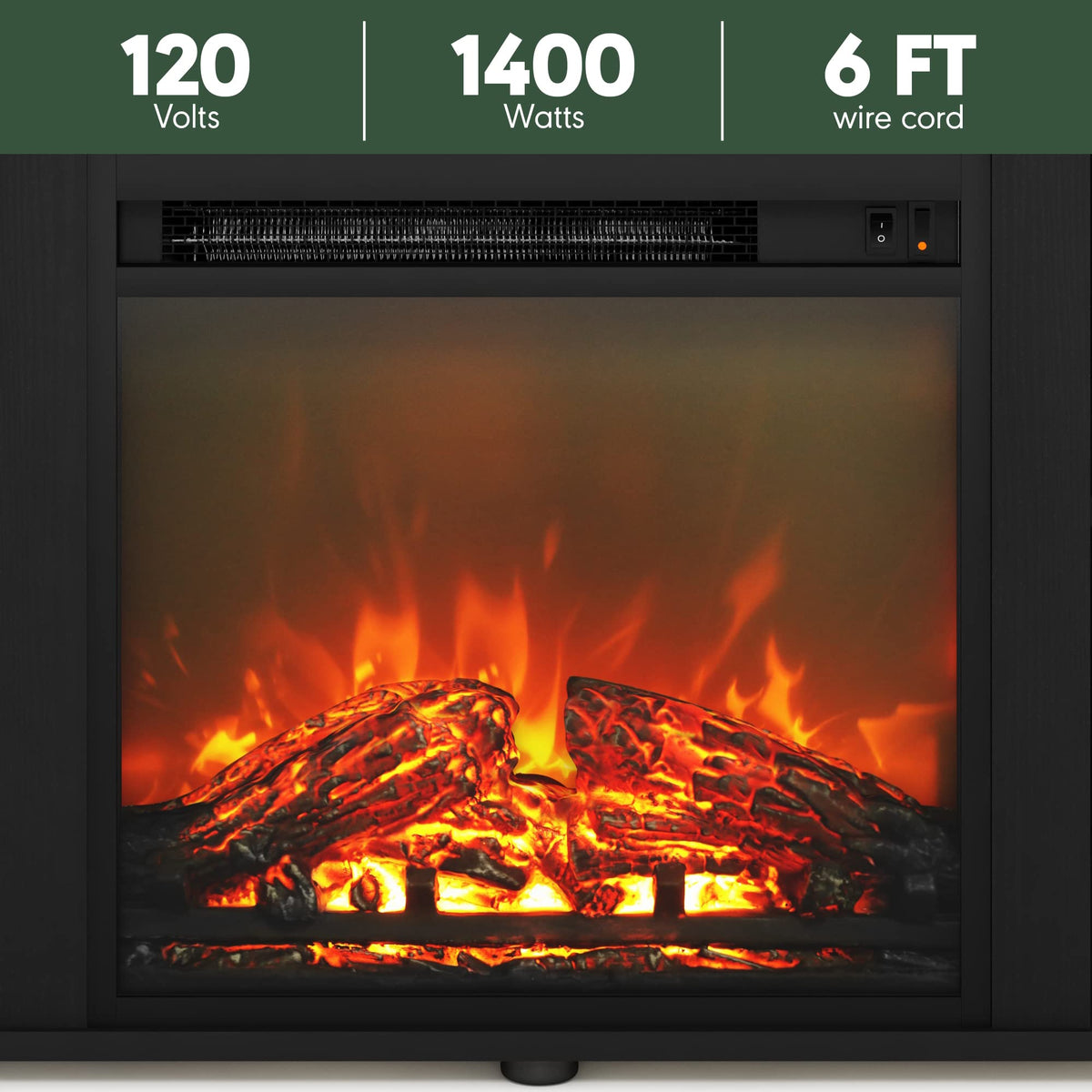3-Tier Fireplace TV Stand for 70 Inch TV E1086