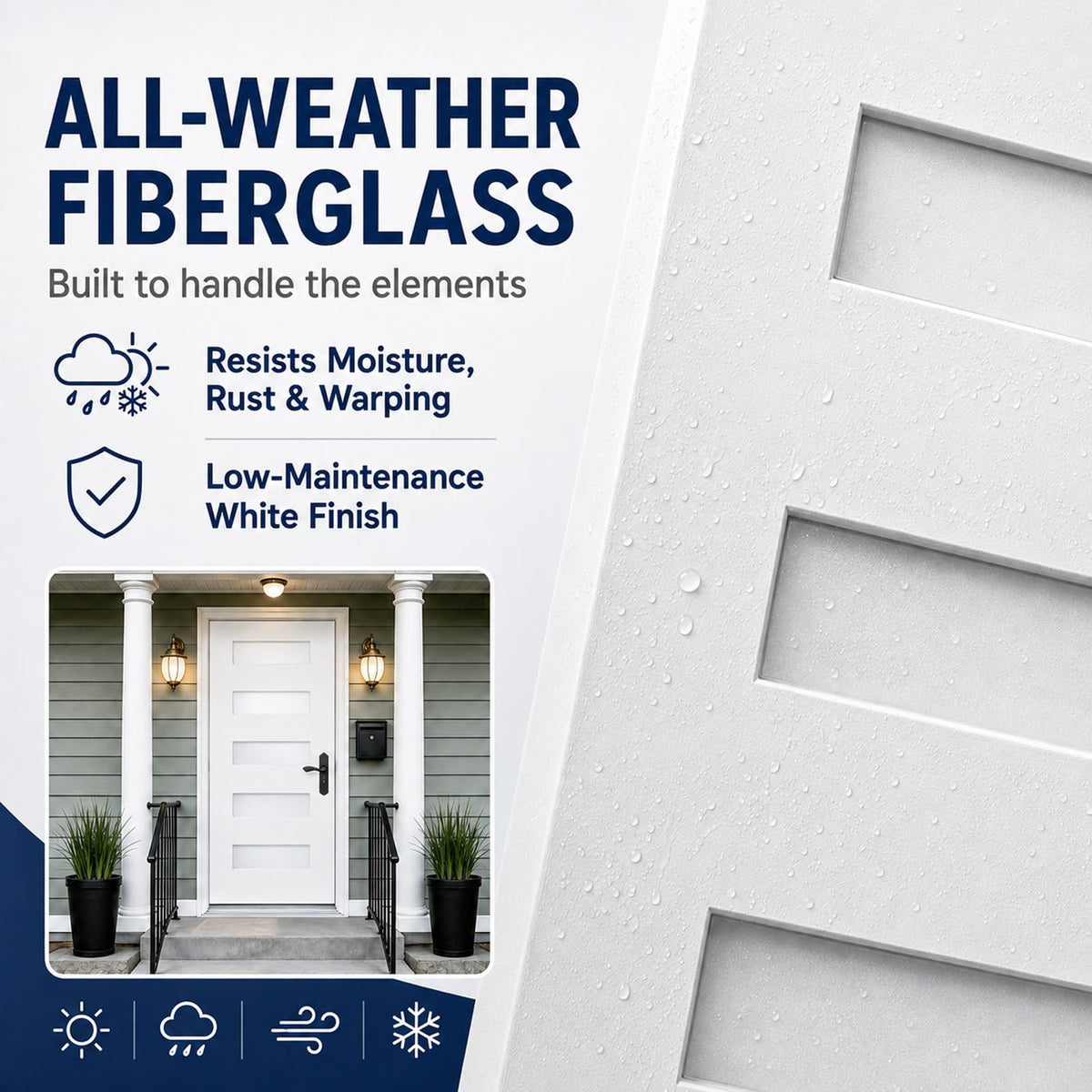 36"x80" Fiberglass Entry Door A72538