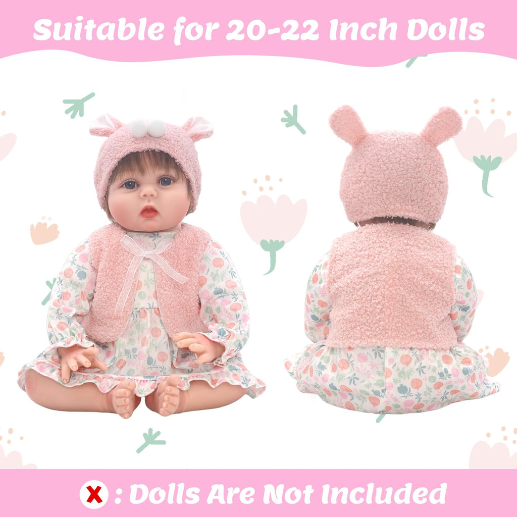 20-22 Inch Reborn Baby Doll Clothes & Accessories Set I9882