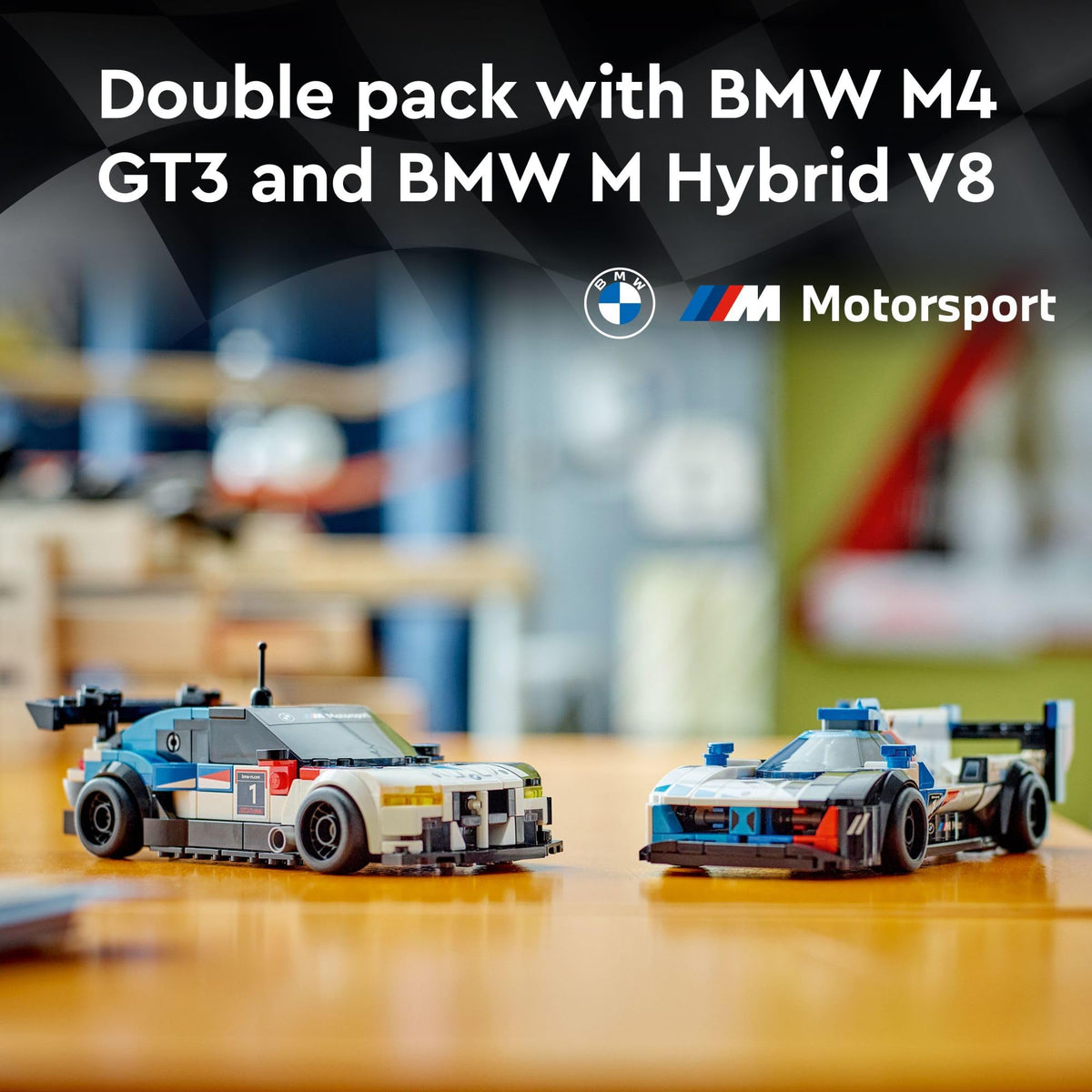 Buildable Race Car Toy Set with 2 Models and 2 Minifigures M151