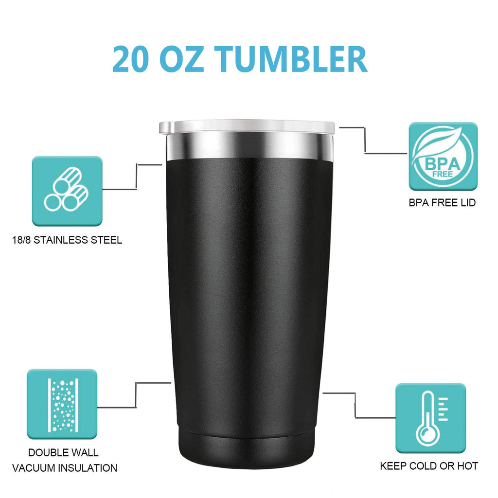 20 oz Black & White Tumbler Z2504