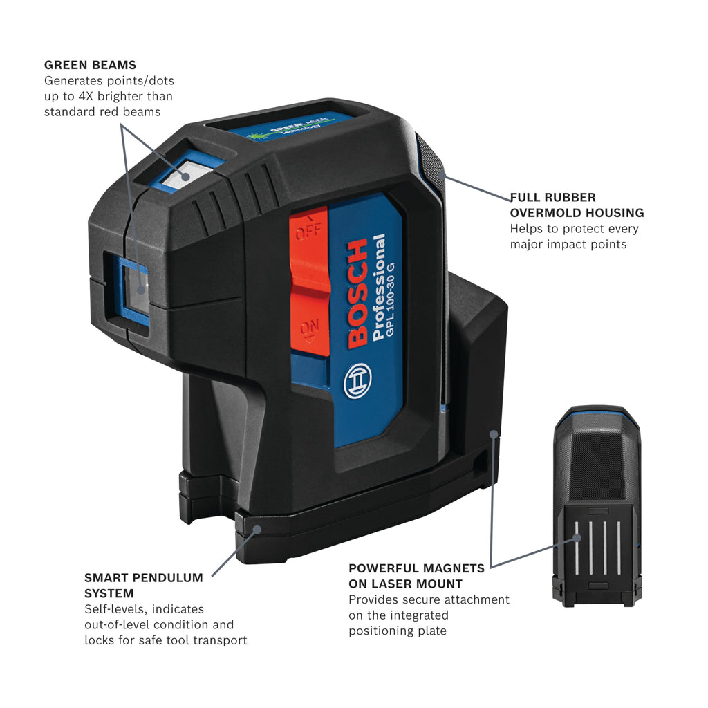 Green-Beam Three-Point Self-Leveling Alignment Laser U90409
