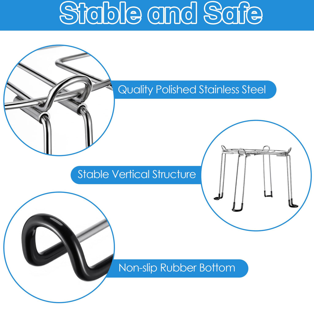 10" Diameter 8" Tall Stainless Steel Gravity Fed Water Filter Stand L762450