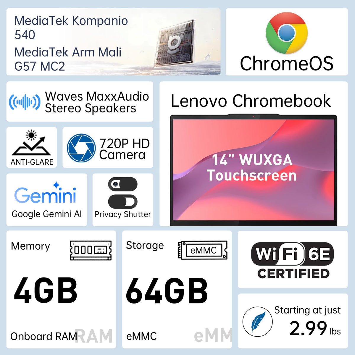14" WUXGA Touchscreen Chromebook X709