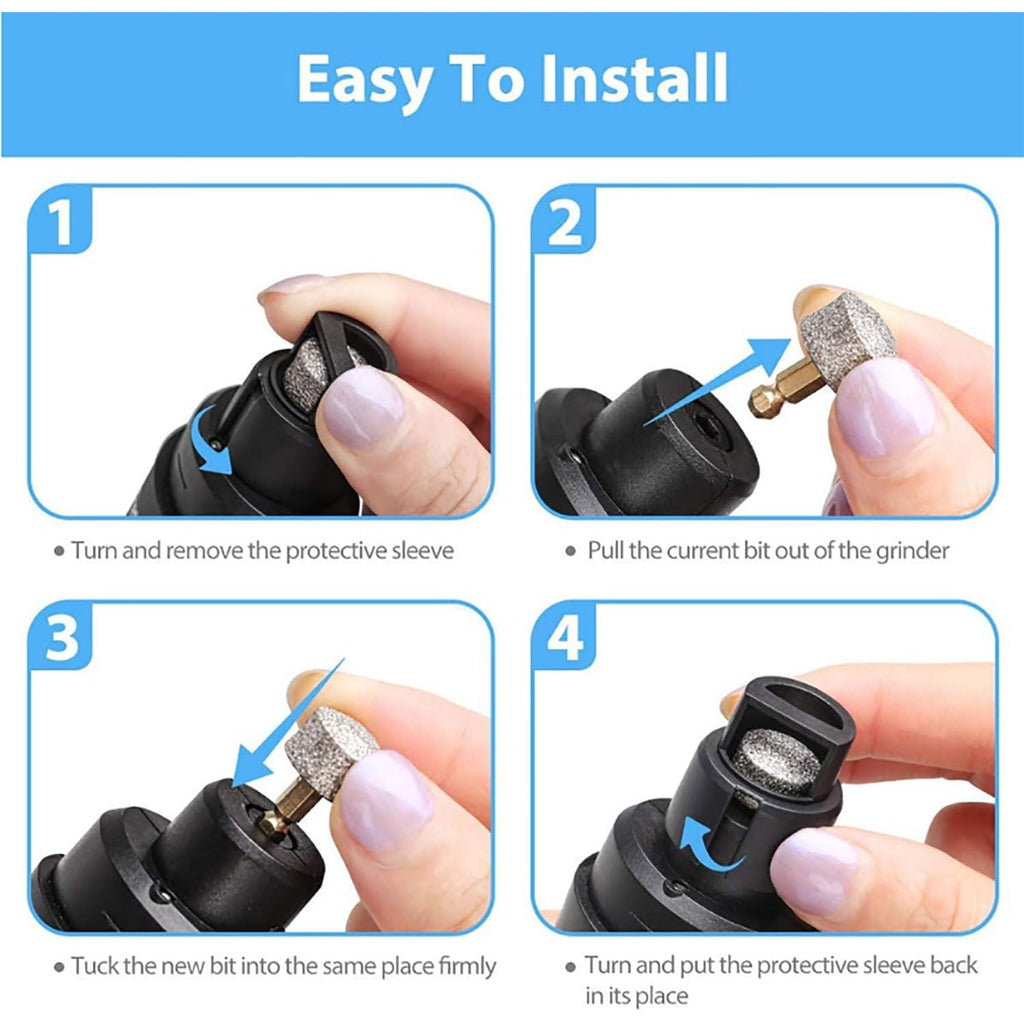 Rechargeable Quiet Low Vibration Electric Dog Nail Grinder & Trimmer with LED Light N4531