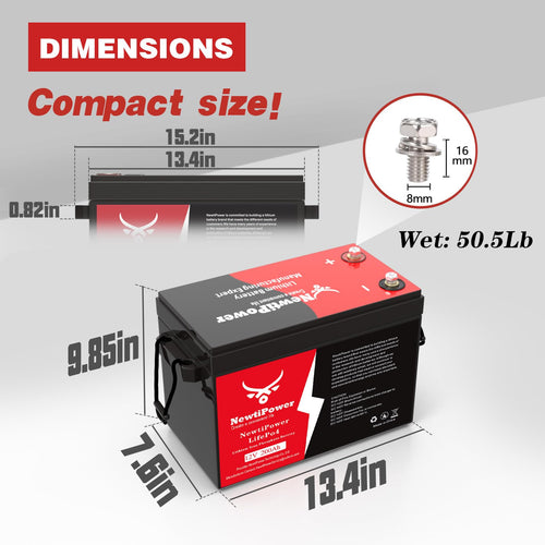 12V 200Ah LiFePO4 Lithium Battery L9082