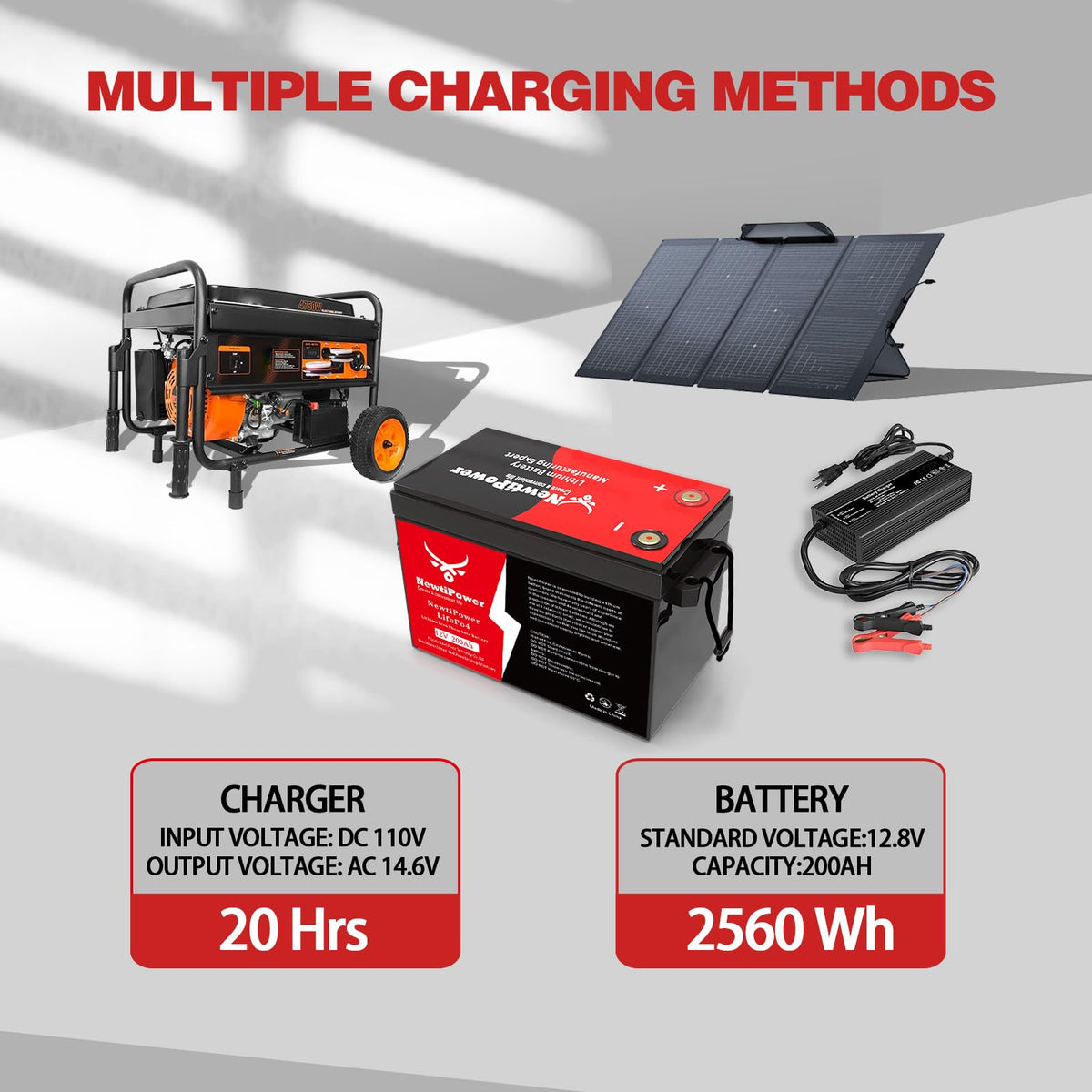 12V 200Ah LiFePO4 Lithium Battery L9082